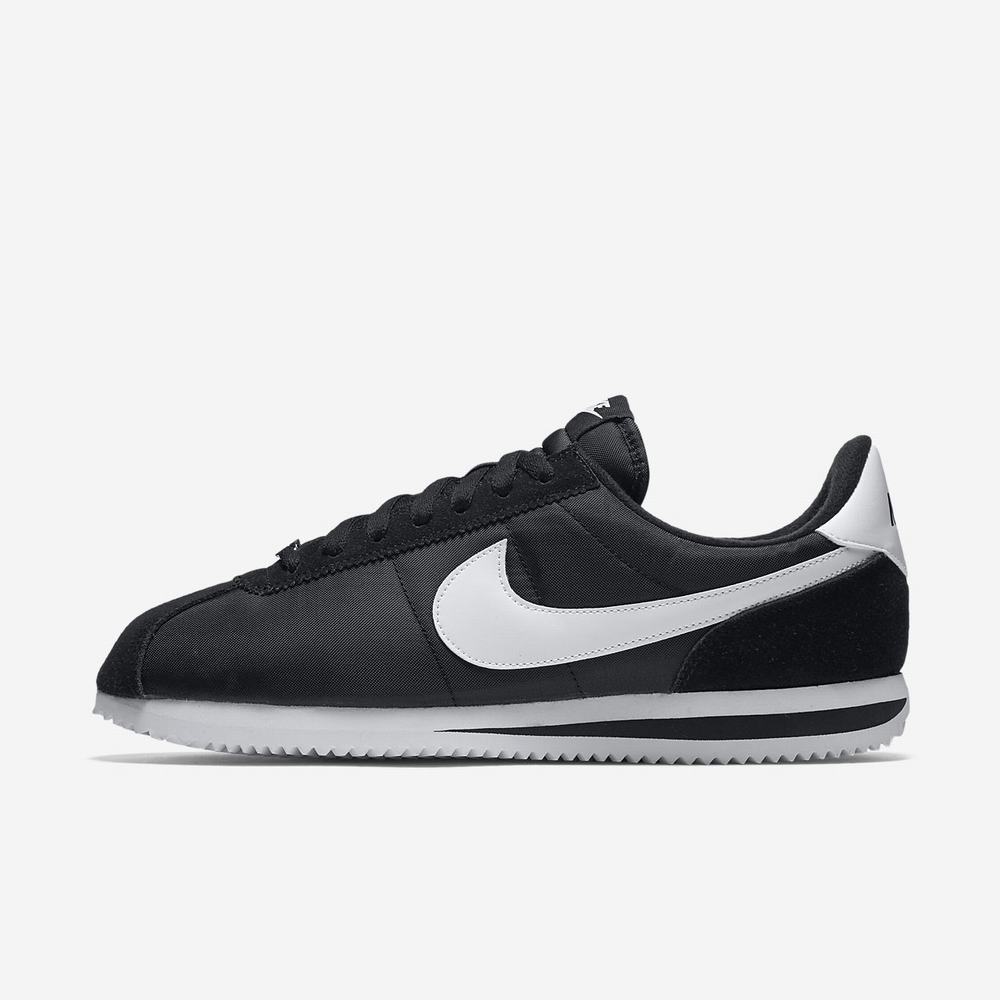 Sneakers Nike Cortez Basic Nylon Noir 3074-216 Black/Metallic Silver/White Homme | ZJX-88538245